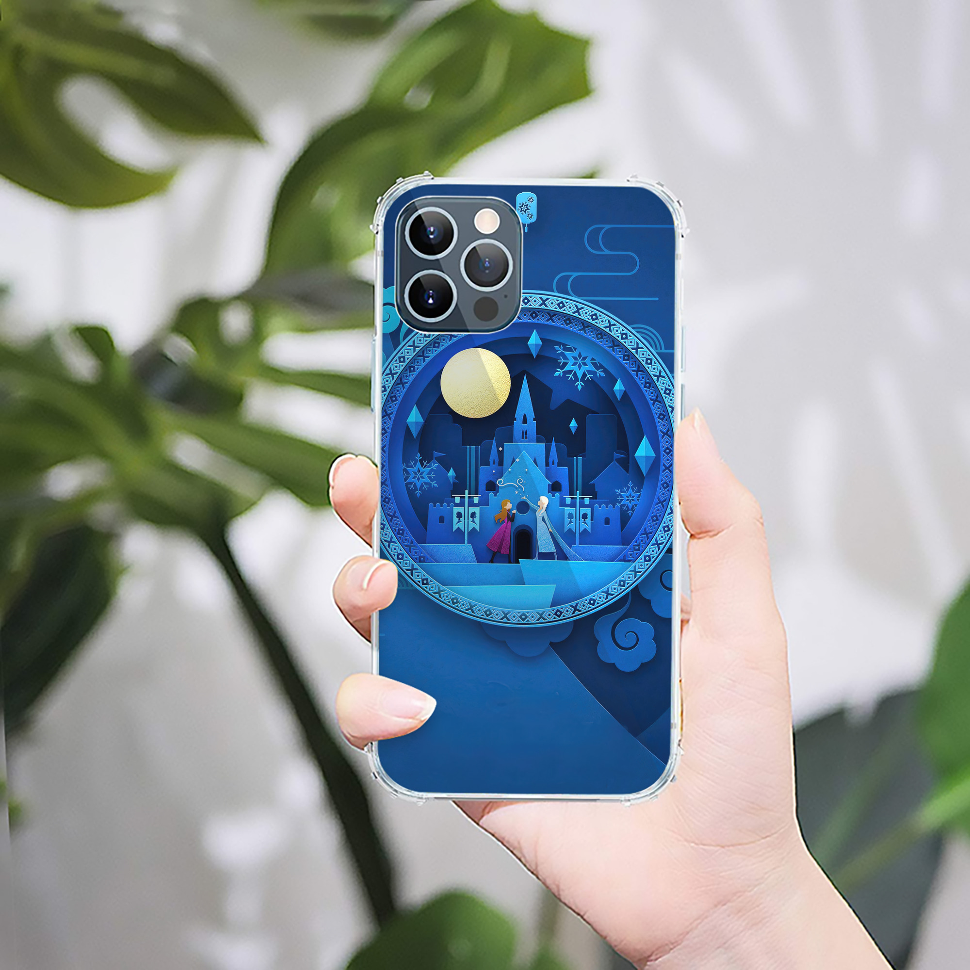 （画像用） アナと雪の女王 アンナ エルサ Frozen Anna Elsa 【iPhone 12シリーズ対応】透明スマホケース（クリアソフトケース）